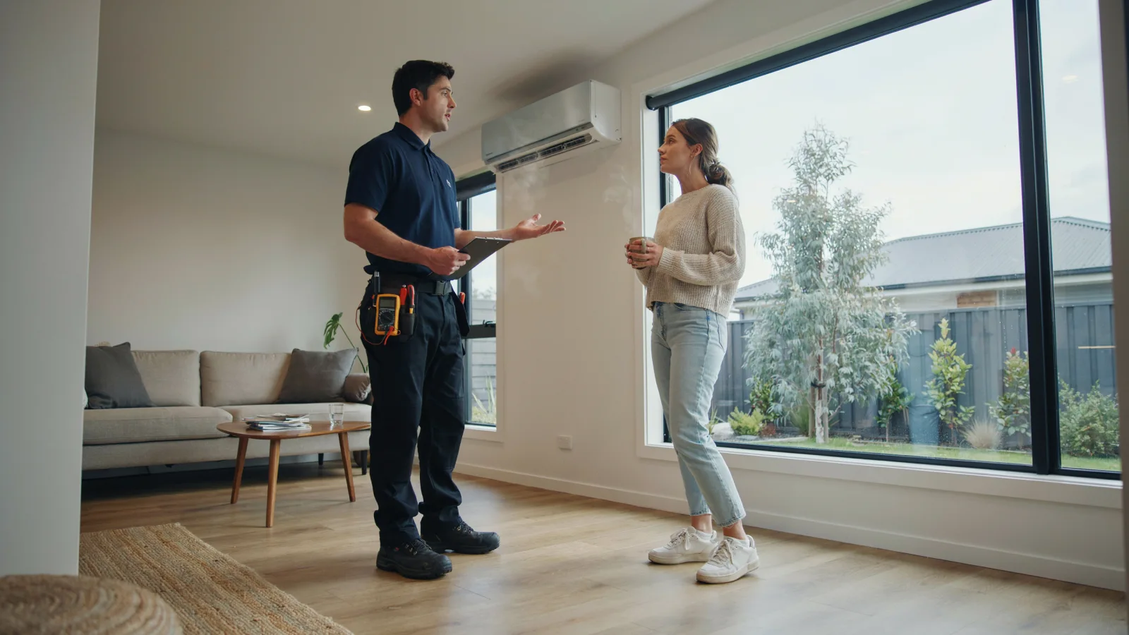 Heat pump quote consultation in Invercargill home